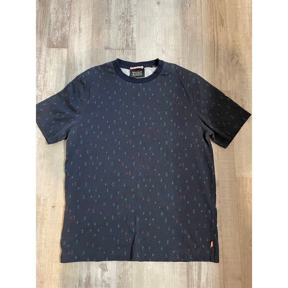 Scotch & Soda Printed Organic Cotton Jersey Crewneck T-Shirt size XL - Picture 12 of 14